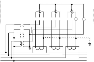 三相四线经电压、电流互感器 接入式电能表接线图