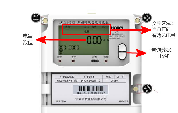 华立三相四线电表DTZ545怎么看度数