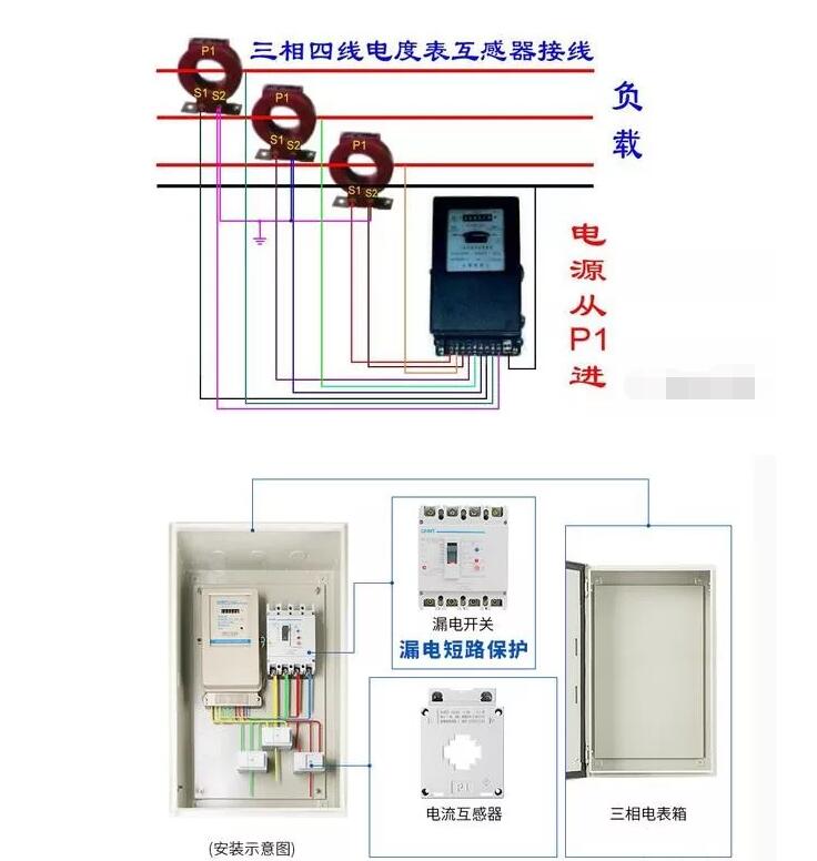 三相四线电表接线图片大全